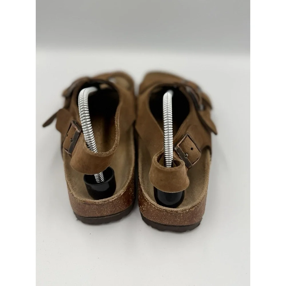 Betula Birkenstock 285 Double Strap Sandals EU 44 9.5 M11 Dark Brown Backstrap
